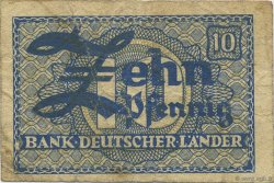 10 Pfennig GERMAN FEDERAL REPUBLIC  1948 P.12a F