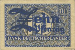 10 Pfennig GERMAN FEDERAL REPUBLIC  1948 P.12a VF