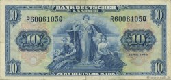 10 Deutsche Mark GERMAN FEDERAL REPUBLIC  1949 P.16a MBC