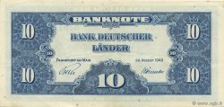 10 Deutsche Mark GERMAN FEDERAL REPUBLIC  1949 P.16a XF
