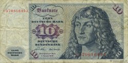 10 Deutsche Mark GERMAN FEDERAL REPUBLIC  1970 P.31a G