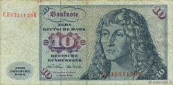 10 Deutsche Mark GERMAN FEDERAL REPUBLIC  1970 P.31a fS