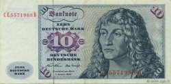 10 Deutsche Mark GERMAN FEDERAL REPUBLIC  1970 P.31a VF+