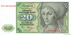 20 Deutsche Mark GERMAN FEDERAL REPUBLIC  1980 P.32d UNC-