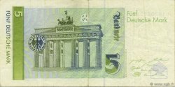 5 Deutsche Mark ALLEMAGNE FÉDÉRALE  1991 P.37 TB