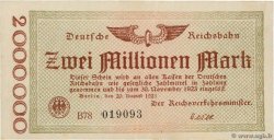 2 Millions Mark GERMANY  1923 PS.1012a XF+