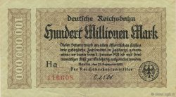 100 Millions Mark GERMANY  1923 PS.1017a VF+
