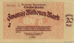 20 Millions Mark ALLEMAGNE  1923 PS.1270 SUP+