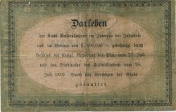 1 Gulden ALLEMAGNE Kaiserslautern 1870 P.-- TB+