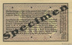 0,10 Dollar Spécimen ALLEMAGNE Biebrich 1923 Mul.0420s SUP