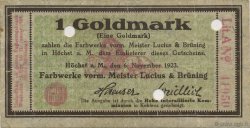 1 Goldmark ALEMANIA Hochst 1923 Mul.2525.1
