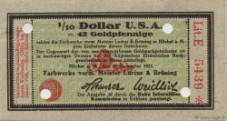 1/10 Dollar ALLEMAGNE Hochst 1923 Mul.2525.13 pr.NEUF