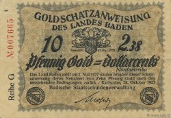10 Pfennig Gold ALLEMAGNE Karlsruhe 1923 Mul.2725.3 SUP