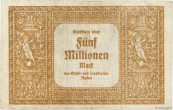 5 Millions Mark GERMANIA Aachen - Aix-La-Chapelle 1923  BB