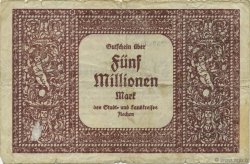 5 Millions Mark ALLEMAGNE Aachen - Aix-La-Chapelle 1923  pr.TB