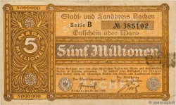 5 Millions Mark ALLEMAGNE Aachen - Aix-La-Chapelle 1923  TB