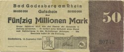 50 Millions Mark ALLEMAGNE Bad Godesberg 1923  TB
