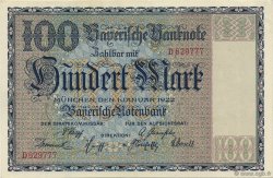 100 Mark ALLEMAGNE Munich 1922 PS.0923 SPL