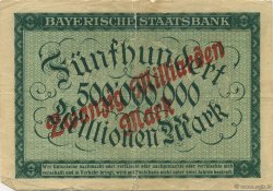 20 Milliards Mark ALLEMAGNE Müchen / Munich 1923  TB