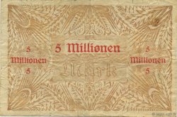5 Millions Mark GERMANY Bitburg 1923  F