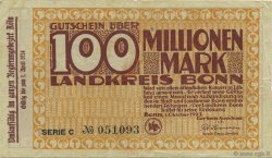 100 Millions Mark ALLEMAGNE Bonn 1923  TTB