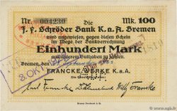 100 Mark ALLEMAGNE Bremen 1922 