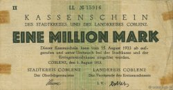 1 Million Mark ALLEMAGNE Coblenz 1923  TB+