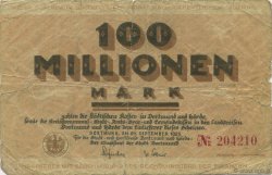 100 Millions Mark ALLEMAGNE Dortmund 1923  B+