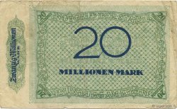 20 Millions Mark ALLEMAGNE Duisburg 1923  TB