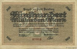 50 Milliards Mark ALLEMAGNE Duisburg 1923  TTB