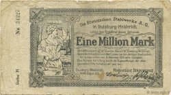 1 Million Mark GERMANY Duisburg-Meiderich 1923  VG