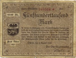 500000 Mark ALLEMAGNE Düren 1923  TB