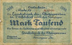 1000 Mark ALLEMAGNE Düsseldorf 1922  B