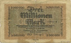 3 Millions Mark ALLEMAGNE Düsseldorf 1923  B