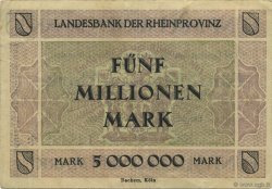5 Millions Mark ALLEMAGNE Düsseldorf 1923  TTB+