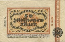 50 Millions Mark ALLEMAGNE Düsseldorf 1923  TTB