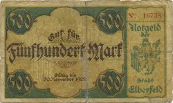 500 Mark ALLEMAGNE Elberfeld 1922  B