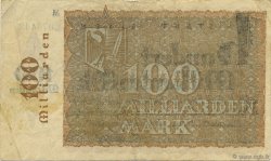 100 Milliards Mark GERMANY Essen 1923  VF-
