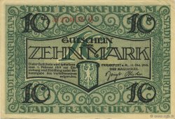10 Mark ALLEMAGNE Frankfurt Am Main 1918  TTB+