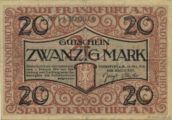 20 Mark ALLEMAGNE Frankfurt Am Main 1918  TTB
