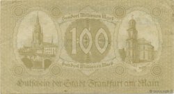 100 Millions Mark ALLEMAGNE Frankfurt Am Main 1923  TTB