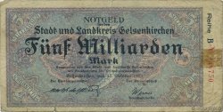 5 Milliards Mark ALLEMAGNE Gelsenkirchen 1923  B