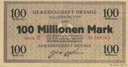 100 Millions Mark ALLEMAGNE Gelsenkirchen 1923  SUP