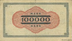 100000 Mark ALLEMAGNE Hamborn Am Rhein 1923  TTB