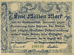 1 Million Mark ALLEMAGNE Hannovre 1923  TTB+