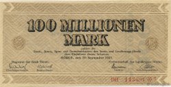 100 Millions Mark ALLEMAGNE Hörde 1923  SPL