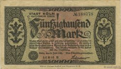 50000 Mark ALLEMAGNE Köln 1923  TB