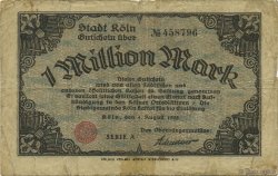 1 Million Mark ALLEMAGNE Köln 1923  TB
