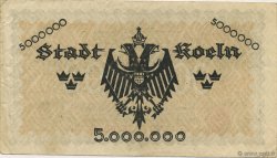 5 Millions Mark ALLEMAGNE Köln 1923  TTB