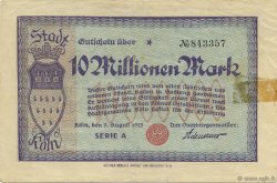 10 Millions Mark ALLEMAGNE Köln 1923  TB